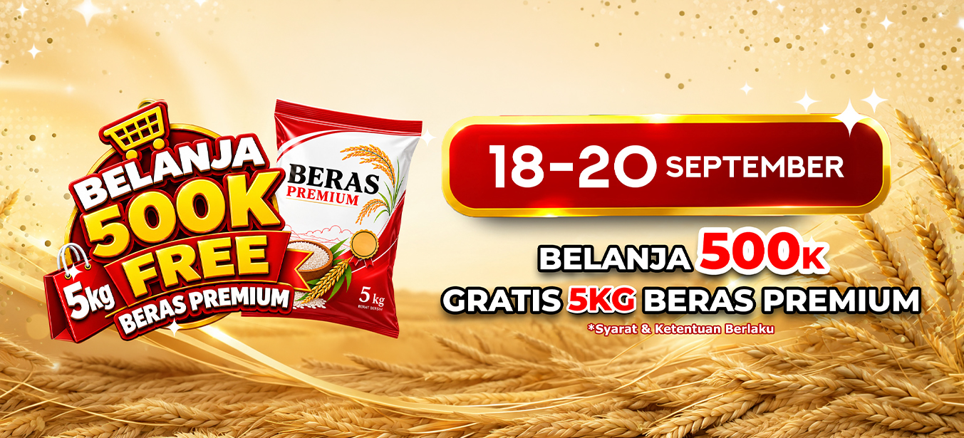 BELANJA 500 GRATIS BERAS 5KG